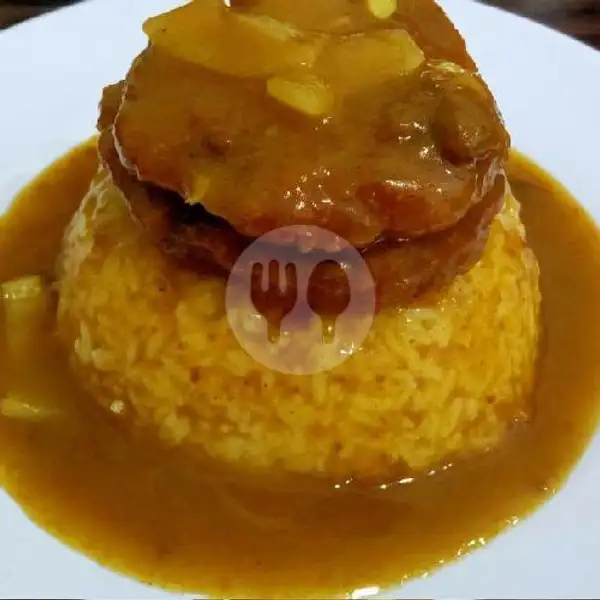 Chicken Hamburg King Curry Rice | Lee Kitchen Kalideres