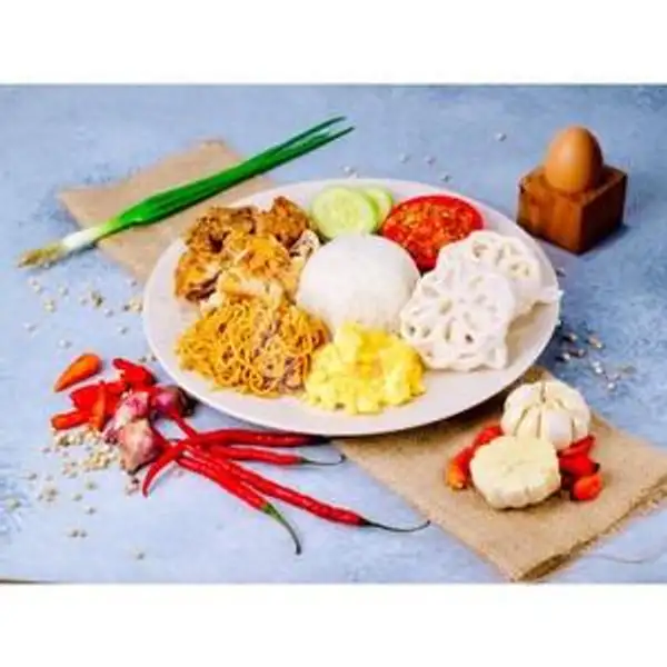 Geprek Komplit (Nasi + Indomie) | Ayam Geprek Tiba-Tiba, Catur Tunggal