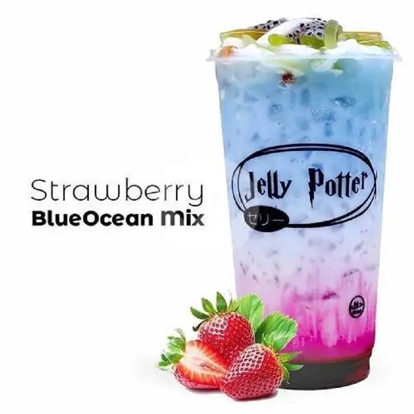 Strawberry Blue Ocean Mix | Jelly Potter, Denpasar