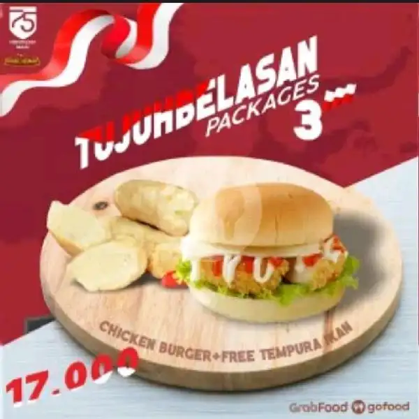 17an 3 Chicken Burger Free Tempura | Kebab Bosman, Gembong