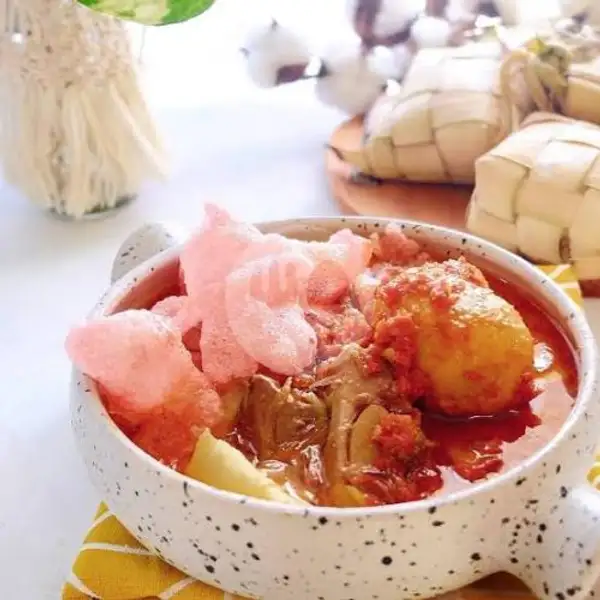 Ketupat Sayur Padang TELUR Gulai (NANGKA + PAKIS) - PANAS | Bufet Once, Ampera Garden Food Festival