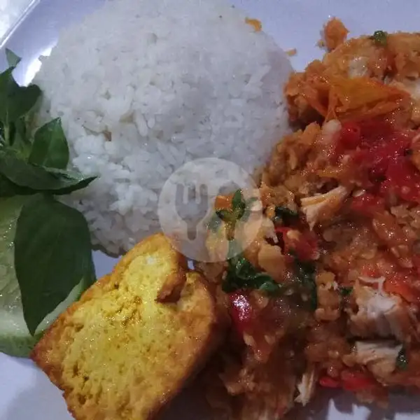 Nasi Campur Ayam Geprek + Telur, Gratis ES Teh | Ayam Geprek Moza - Moza, Samarinda Ulu