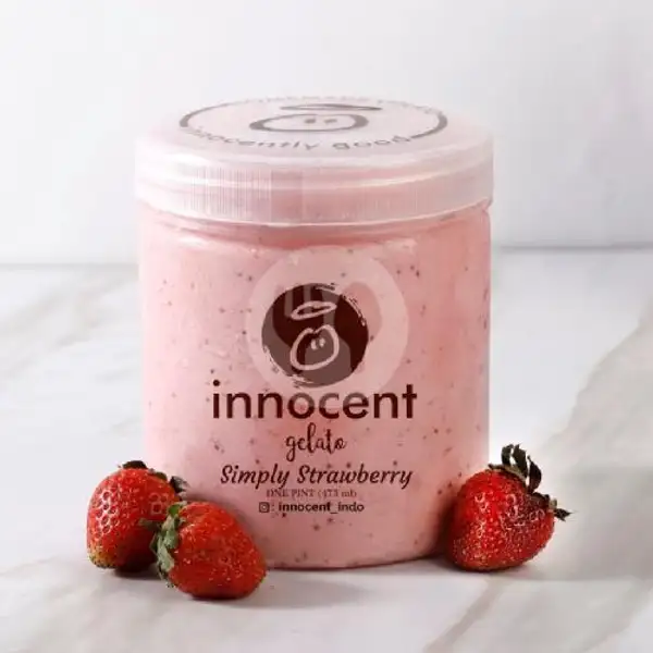 Strawberry INNOCENT Gelato Pint (500 ml) | Innocent Gelato, kertajaya indah regency