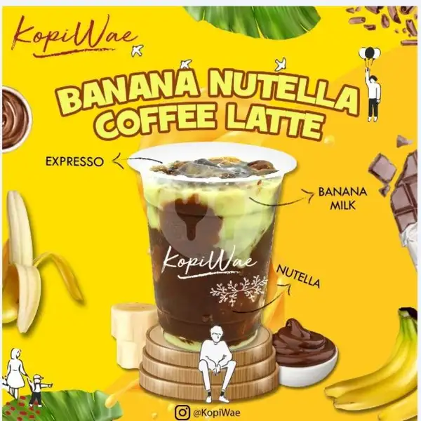 Banana Nutella Coffee Latte | MasterCheese Pizza, Depok