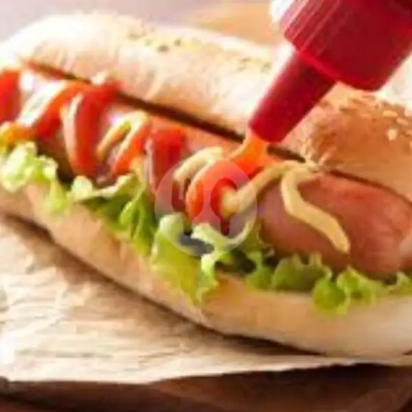 Hotdog Sosis Sedang+keju | Waroeng Kopi Darat