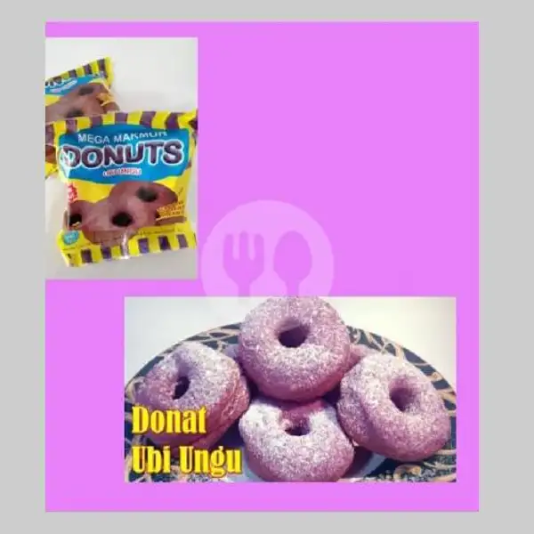 Donuts Ubi Ungu 10 Pcs + Gula Bubuk | Nopi Frozen Food