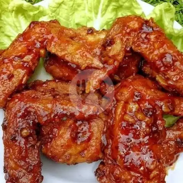 5pcs Hot Chicken Wing Paduan Lada Hitam Dan Barbeque Dan Saos Pilihan | Hot Chicken Wing 
