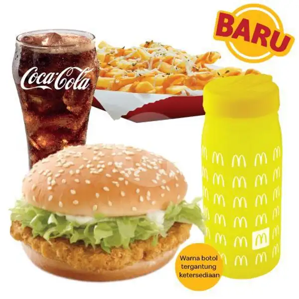 McChicken Burger McFlavor Set + Colorful Bottle | McDonald's, New Dewata Ayu