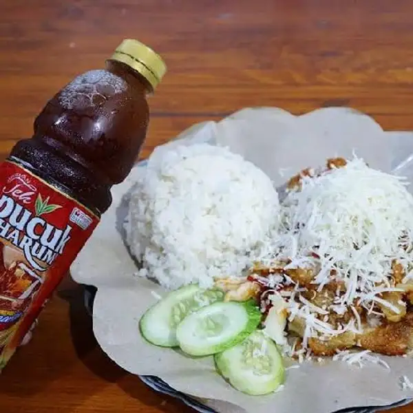 Paket Ayam Geprek Keju Free Teh Pucuk | Ayam Geprek D'izul, Tanah Merah Sayur