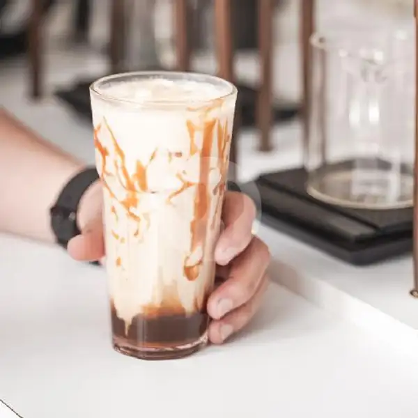 Iced Seasalted Caramel Latte | Tatido Coffee Roasters, Lubuk Baja