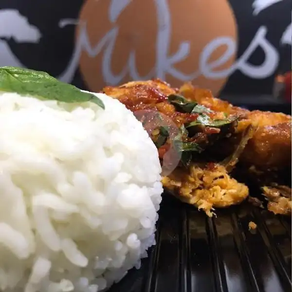 Ayam Cobek + Nasi | Ayam Geprek Kedai Mikes, Cihanjuang