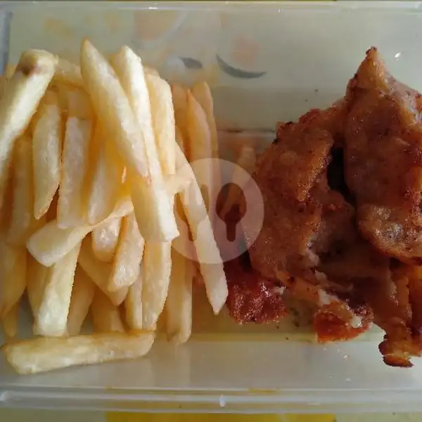 Friend Fries With Double hot With Mayo | AYAM GEPREK TANPA TULANG HOT, Serpong Utara