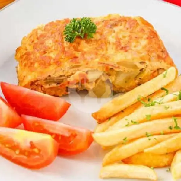 Omelet Telur Ayam dan Kentang Goreng | ami kitchen