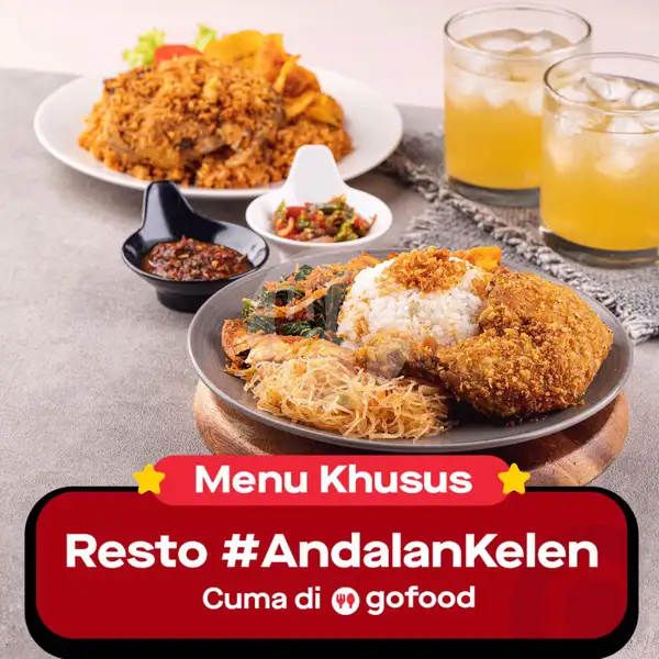 Nasi Urap Ayam Penyet + Jus Jeruk | Ayam Penyet Jakarta, Dr Mansyur