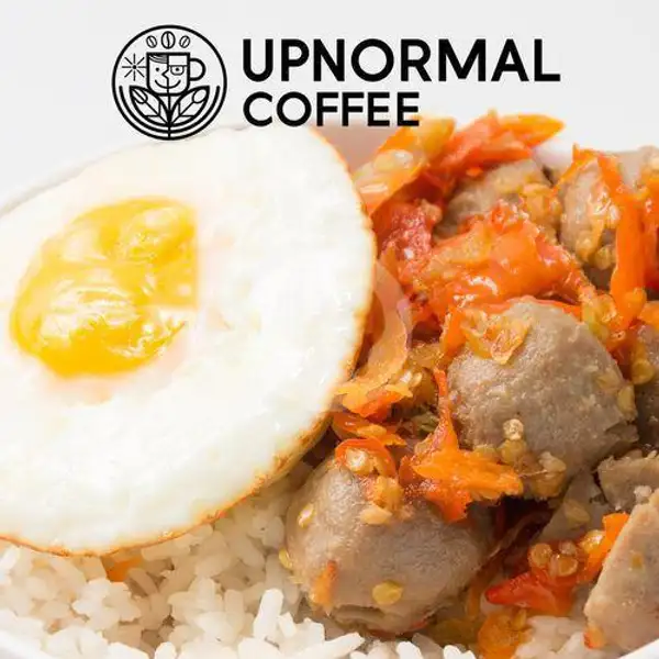 Nasi Bakso Sambal Domba Membara + Telur | Warunk Upnormal, Puputan Raya