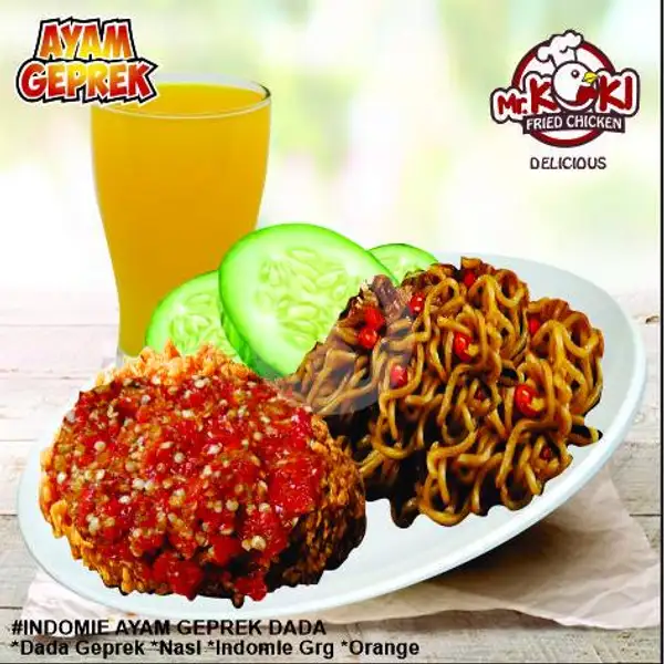 Indomie Ayam Geprek Dada( Pilih Sambal Matah Atau Original ) | Mr Koki Fried Chicken, Bukit Kecil