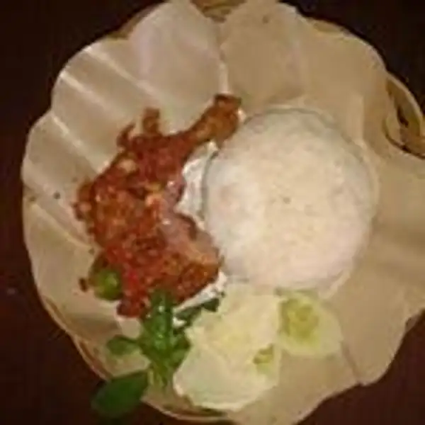 Ayam Geprek + Nasi Level 1 (Cabai 1-5) | Warung Ibu Sri Bebek Goreng Khas Surabaya, Nusa Kambangan