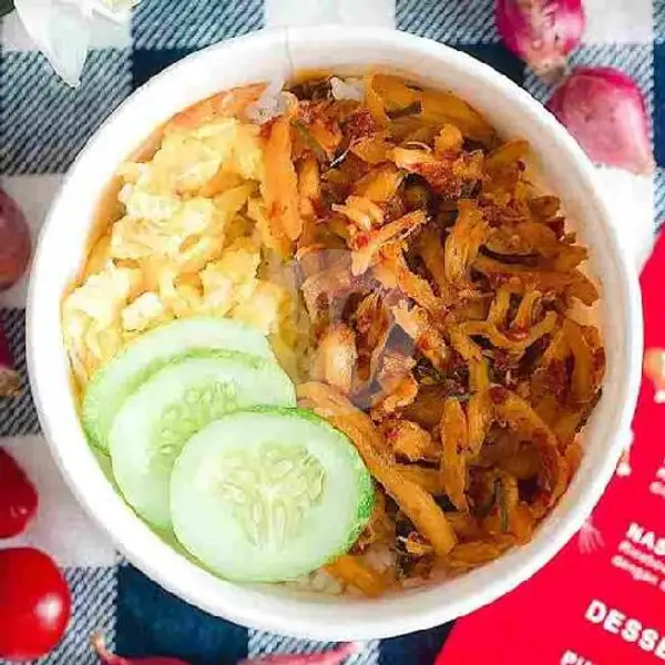 Rice Bowl Ayam Suir+Telur Dadar+Timun | Ayam Geprek & Paru Rica Mom's,Palm Raja