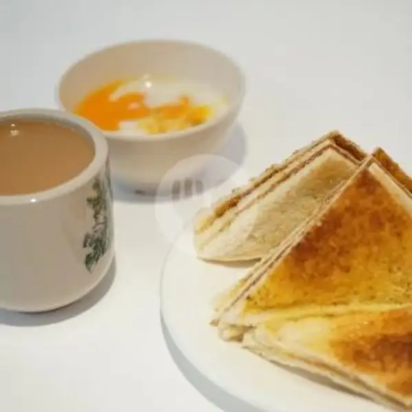 Kaya Toast,Telur 1/2mtg, Teh Susu | JALOM (Makanan Khas Lombok), Palm Spring