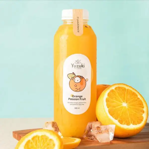 Orange Passion Fruit Bottle Of Goodness 500ml | Yuzuki Tea & Bakery Majapahit - Cheese Tea, Fruit Tea, Bubble Milk Tea and Bread
