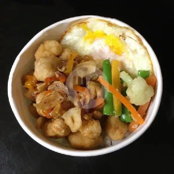 Ricebowl Ayam Telur Sambal Embe | Pork Ribs Larzo Renon