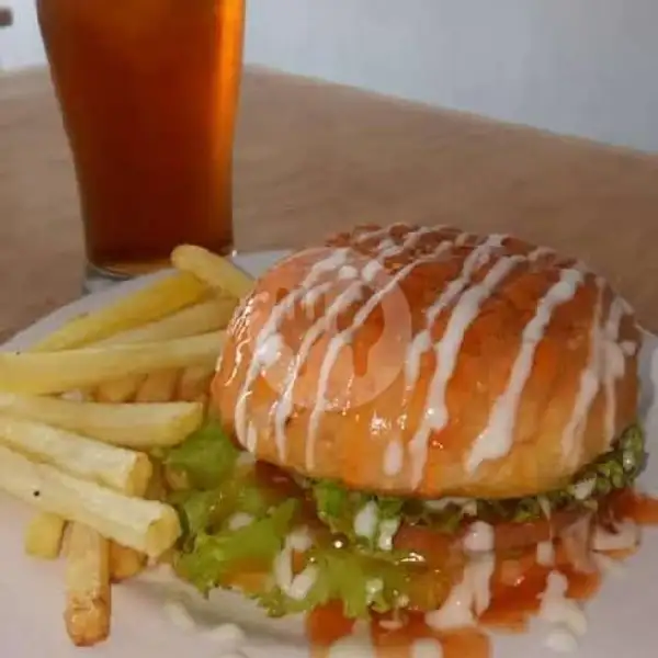 Promo Burger 3 (1 Burger + 1 French Fries + 1 Teh Es) | Sedap Burger