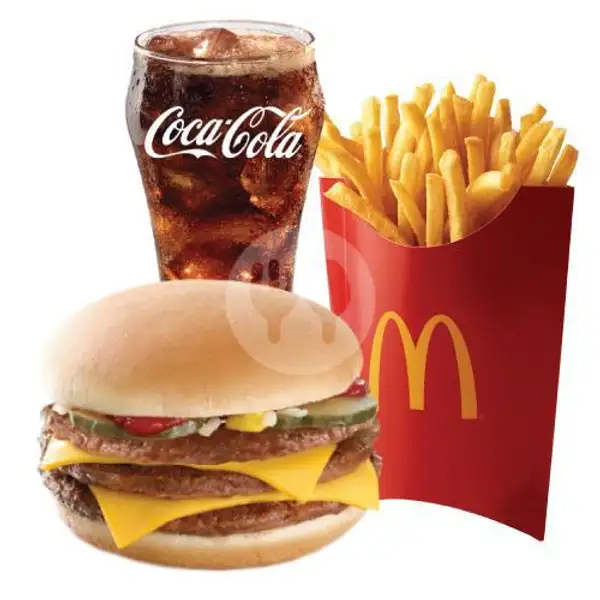 Paket Hemat Triple Burger with Cheese, Large | McDonald's, Galuh Mas-Karawang