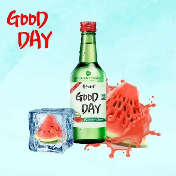 Soju Good Day Watermelon - Good Day Soju Import 360 Ml | Beer Terrace Cafe & Soju, Bir Pasirkaliki