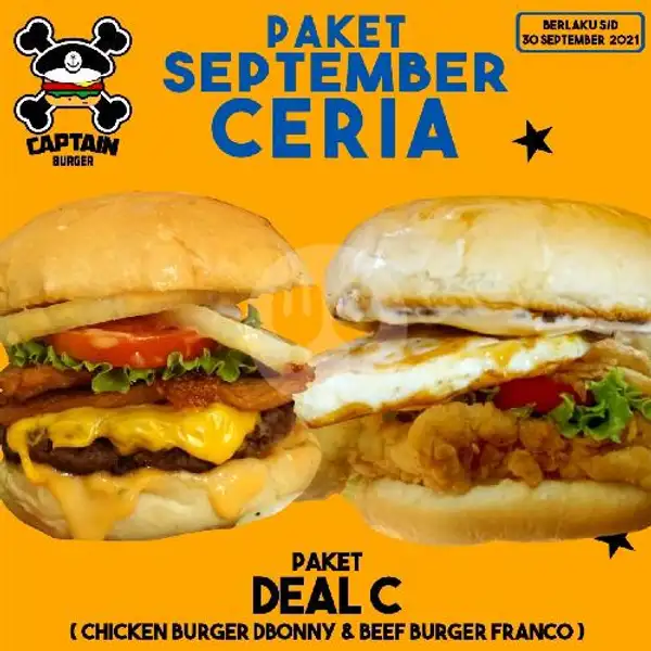 Deal C | Captain Burger, Genteng Biru