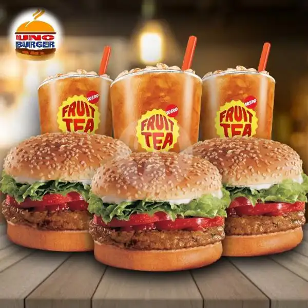 Paket Tiga Serangkai | Uno Burger, Hang Tuah