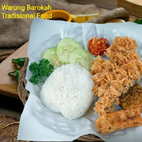 Ayam Crispy + Nasi | Warung Barokah Tradisional Food, Bendungan Sutami