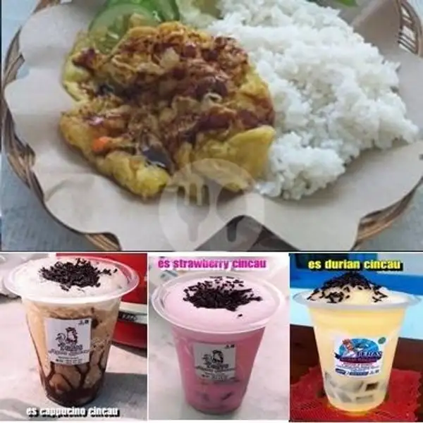 Paket Murah 3 ( Dadar Lombok Iris Plus Milkshake) | Teras Ayam Bacem, Margo Rejo