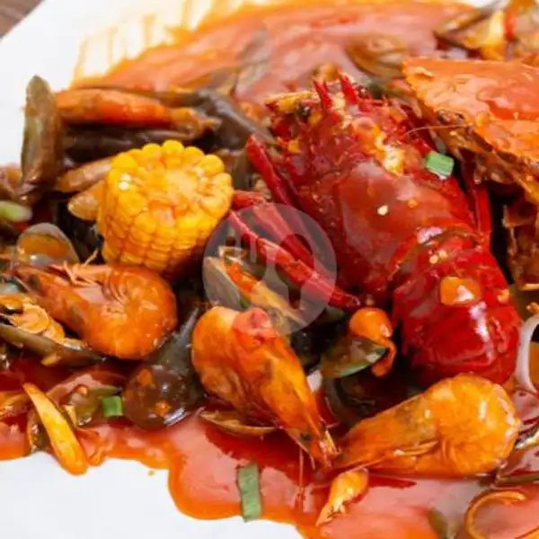 Lobster Besar+Udang Rica Rica | Seafood Kedai Om Chan Kerang, Kepiting & Lobster, Mie & Nasi, Jl.Nyai A.Dahlan