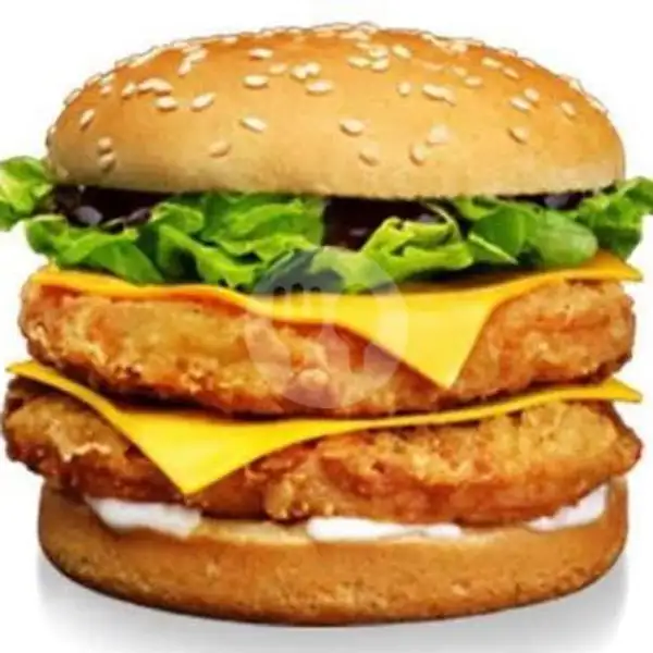 Burger Double Chicken Keju | Jajankuy, Sukmajaya
