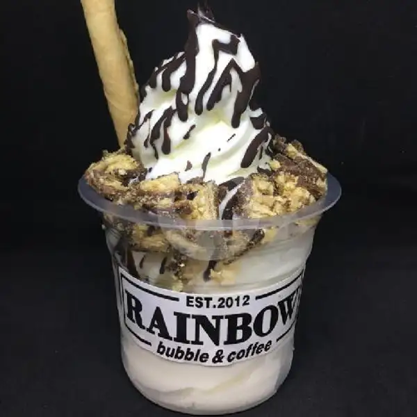 Sundae Ice Cream With Choco Beng Beng | Rainbow Bubble & Coffee, Bhayangkara