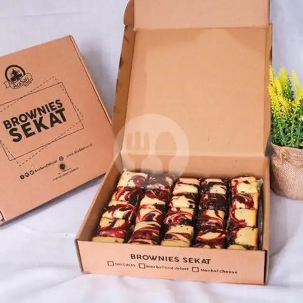 Brownies Sekat Red Velvet | Lapis Talas Arasari, Gerai Cirebon