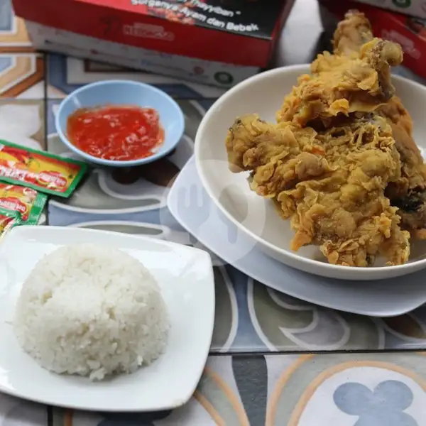 Ala Carte Ayam Crispy + Free Nasi | Ayam Goreng Nelongso, Margorejo