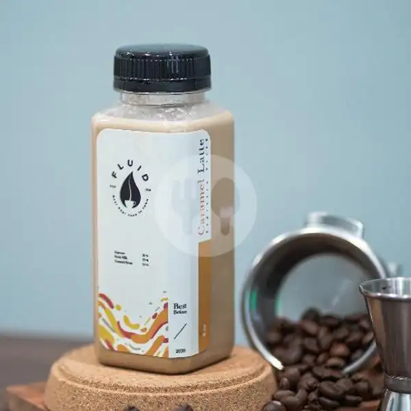 Caramel Latte - 8 Oz / Kopi Susu Caramel | Fluid Coffee, Cipondoh