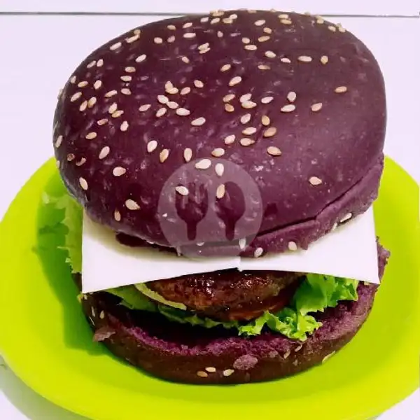 Purple Burger Big Beef + Cheese | Angkringan Zaid