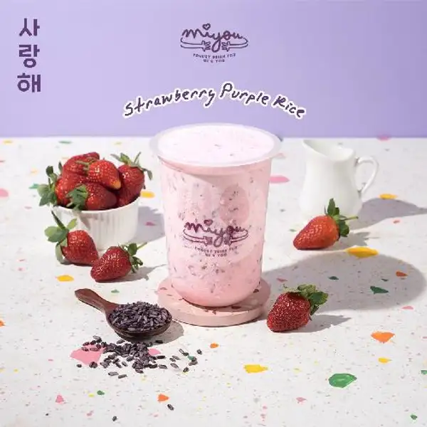 Strawberry Purple Rice | Miyou Rice Yogurt Drink, Trans Studio Mall Makassar - TSM