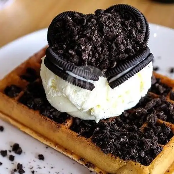 Waffle Ice Cream Oreo | CF Waffle