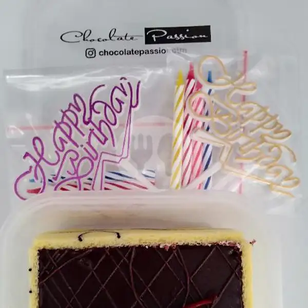 Cake Topper Happy Birthday Set | Chocolate Fusion Cake, Batam