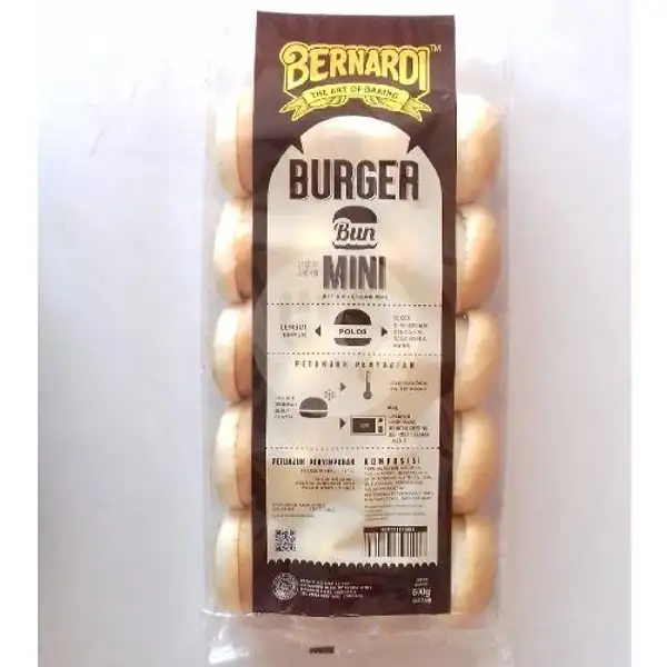 Bernardi Roti Burger Bun Mini Polos 500 gr | Huma Frozen Food