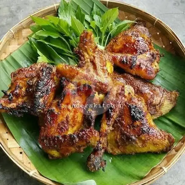 Nasri rames + Ayam bakar kecap +Esteh/Anget | Warung Makan Tegal Bu Erni, Mijen