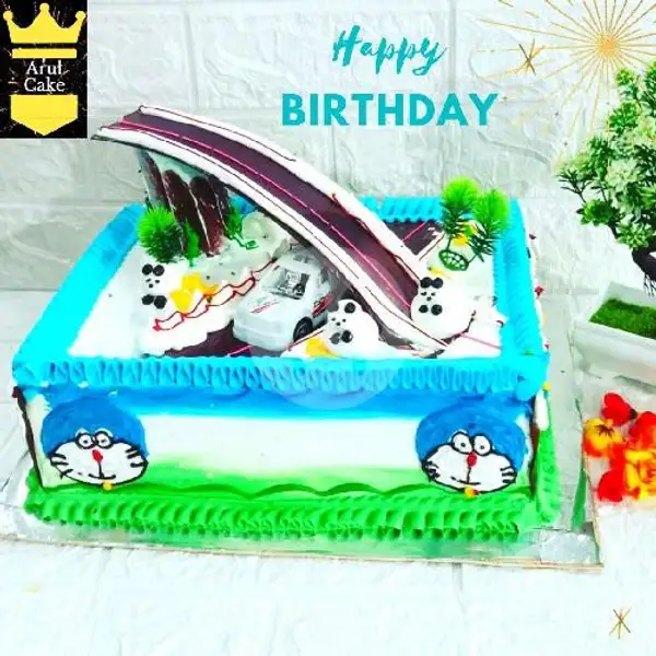 Kue Ulang Tahun Dekorasi Cowo, Uk : 30x22 | Kue Ulang Tahun ARUL CAKE, Pasar Kue Subuh Senen