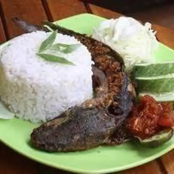 Lele Goreng Lalapan + Nasi | Naufalita Resto & Cake, Jekan Raya