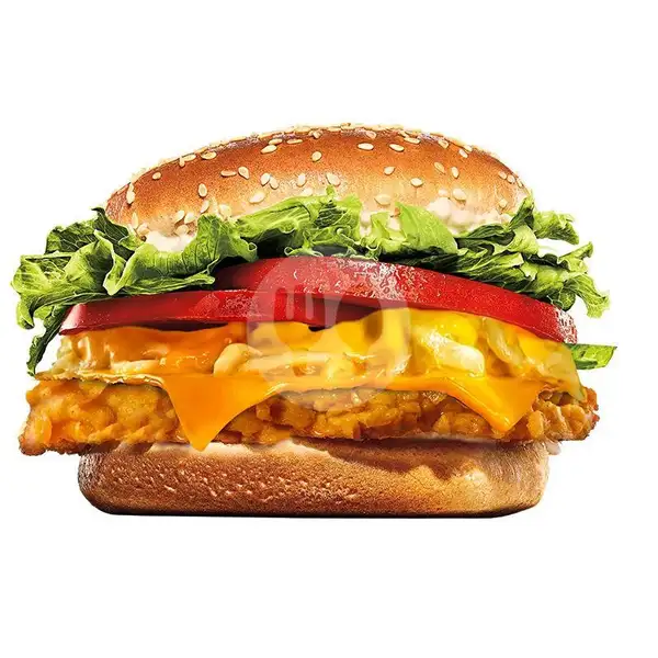 4-Cheese Crispy Chicken Burger | Burger King, Batam Center