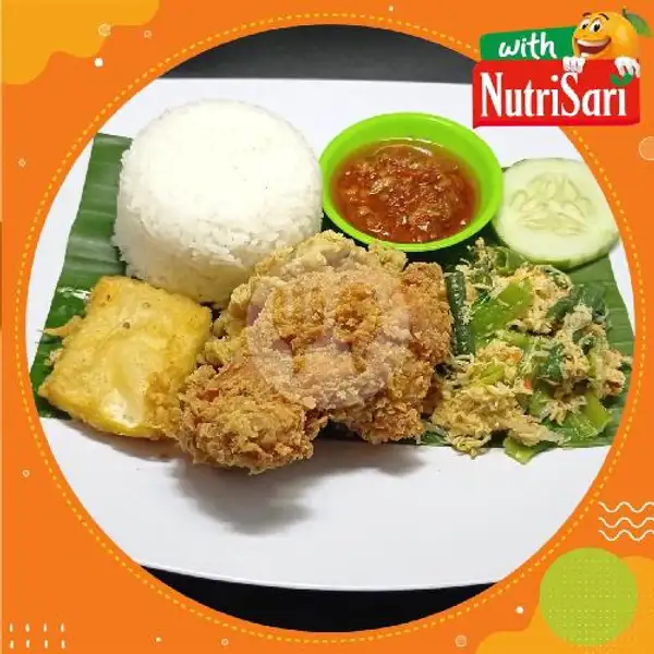 Nasi Ayam Crispy Urap Sari | Werkudara Ayam Geprek & Saus, Landungsari
