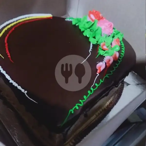 Kue Ultah Coklat Siram Love, Uk 20x20 | KUE ULTAH ULANG TAHUN IQIEN Cake, Tambun sel.