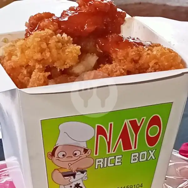 Ayam Katzu Asam Manis Rice Box | Nayo Rice Box Dan Nayo Milky Drink, Gedongtengen